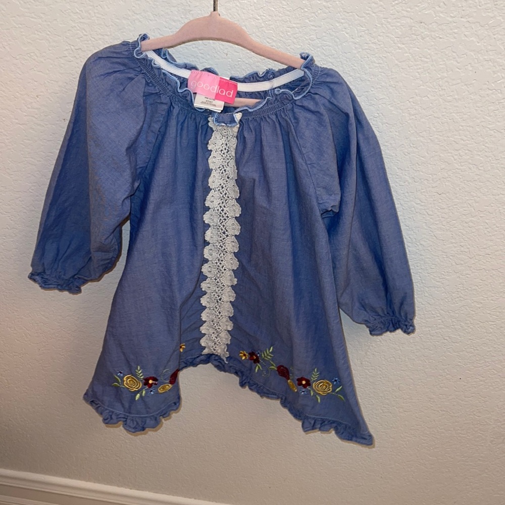 Lovely denim spring dress for girls